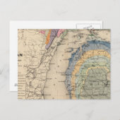 ミシガン州の地図 ポストカード (正面/裏面)