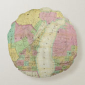 ミシガン州の地図 ラウンドクッション (裏面)