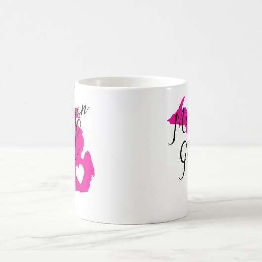 ミシガン州の女の子のレトロのコーヒー・マグ誇りを持ったなMichigander コーヒーマグカップ (中央)