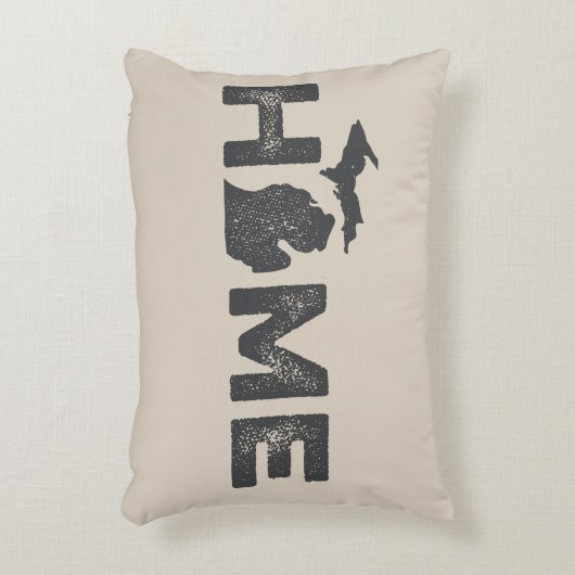 ミシガン州の故郷の州愛枕 アクセントクッション (正面(垂直))