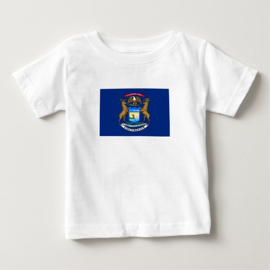 ミシガン州の旗 ベビーTシャツ (正面)