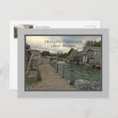 ミシガン州の歴史的なフィッシュタウン/レーランド ポストカード (正面/裏面)