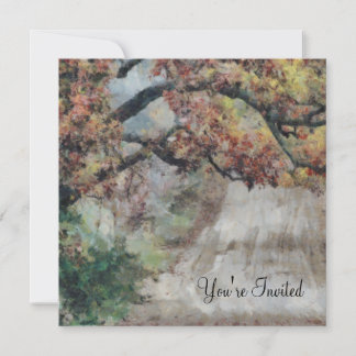 ミシガン州の田舎道の美しい秋 招待状