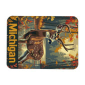 ミシガン州の白尾の鹿 マグネット (横)