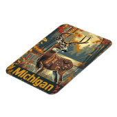 ミシガン州の白尾の鹿 マグネット (左側)