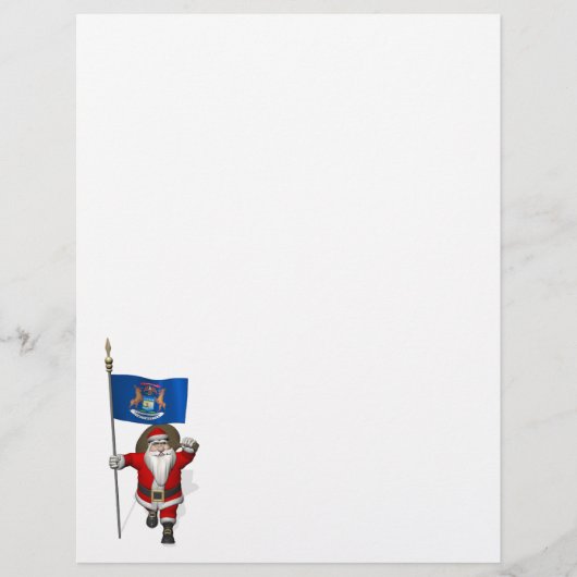 ミシガン州の看板のあるサンタクロース (正面)