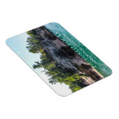 ミシガン州の砂岩の断崖、洞窟、写真の岩 マグネット (右側)