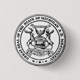 ミシガン州の素晴らしいシール 缶バッジ