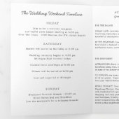ミシガン州の結婚式ウェルカムレターと旅程 三つ折りプログラム (内部最初)