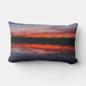 ミシガン州の美しい日没 ランバークッション (裏面)