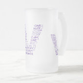 ミシガン州の膣の勝利のためのV フロストグラスビールジョッキ (正面右)