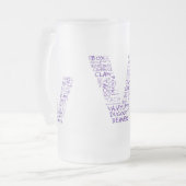 ミシガン州の膣の勝利のためのV フロストグラスビールジョッキ (正面左)