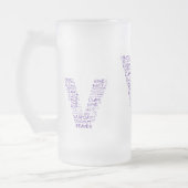 ミシガン州の膣の勝利のためのV フロストグラスビールジョッキ (左)