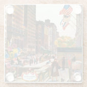 ミシガン州の道、ジョンによるシカゴはつまずきます ガラスコースター (裏面)