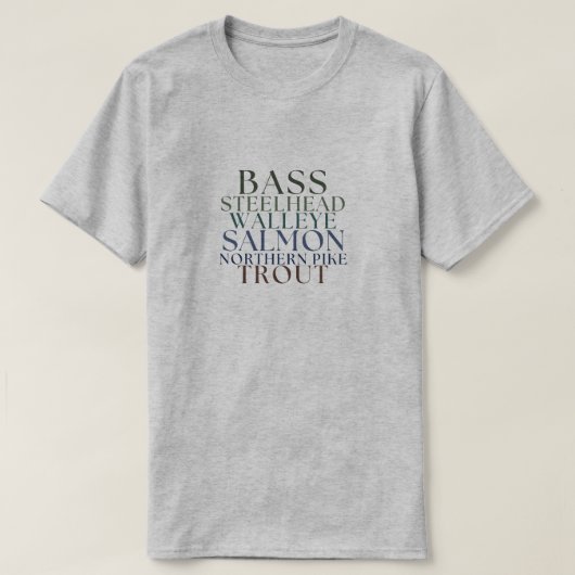 ミシガン州の釣りTシャツ Tシャツ (デザイン正面)