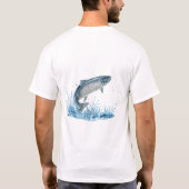 ミシガン州の魚のグラフィック Tシャツ (裏面)