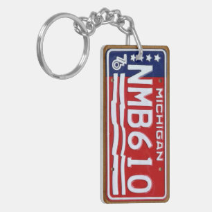 ミシガン州の1976年のヴィンテージのナンバープレートKeychain キーホルダー