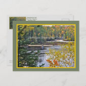 ミシガン州はU.P.の色や紅葉を示している ポストカード (正面/裏面)