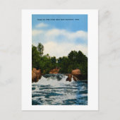 ミシガン州アイアンマウンテンの近くのパイク川の秋 ポストカード (正面)