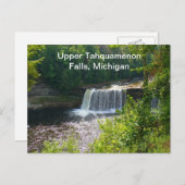 ミシガン州アッパー滝 ポストカード (正面/裏面)