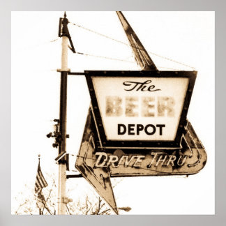 ミシガン州アナーバーにあるThe Beer Depot Vintage ポスター