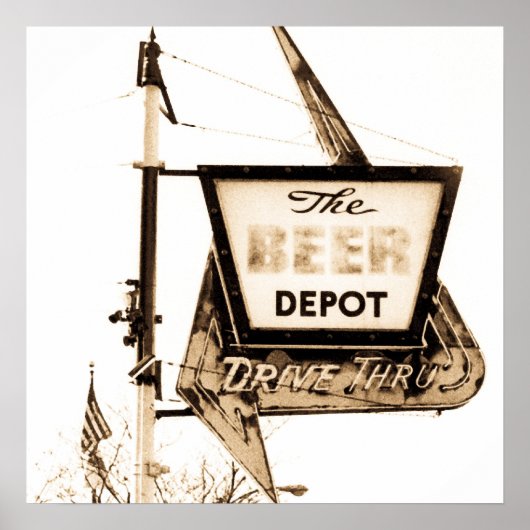 ミシガン州アナーバーにあるThe Beer Depot Vintage ポスター (正面)