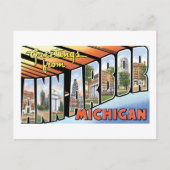 ミシガン州アナーバーよりご挨拶 ポストカード (正面)