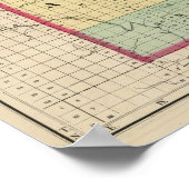 ミシガン州アルコナの地図 ポスター (角)