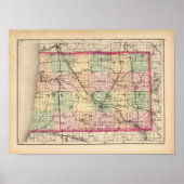 ミシガン州アレガン郡の地図 ポスター (正面)