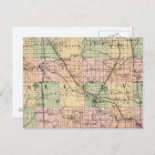 ミシガン州アレガン郡の地図 ポストカード (正面/裏面)