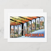 ミシガン州アン・アーバーからの挨拶! ポストカード (正面/裏面)