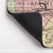 ミシガン州ウェイン郡の地図 マウスパッド (コーナー)