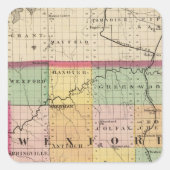 ミシガン州ウェックスフォード郡の地図 スクエアシール (正面)