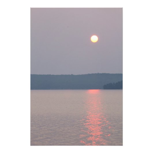 ミシガン州エルク湖の日の出 フォトプリント            (正面)