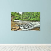 ミシガン州オケオック滝 キャンバスプリント (インサイチュ (ウッドフロア))