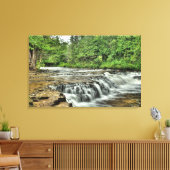 ミシガン州オケオック滝 キャンバスプリント (インサイチュ (リビング))