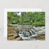 ミシガン州オケオック滝 ポストカード (正面/裏面)