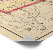 ミシガン州オゲモーの地図 ポスター (角)