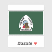 ミシガン州オゲモー州旗 シール (シート)