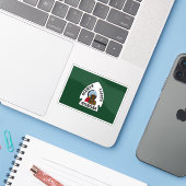 ミシガン州オゲモー州旗 シール (ノートパソコンとiPhone)