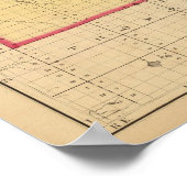 ミシガン州オスコダの地図 ポスター (角)