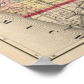 ミシガン州オセアナ郡の地図 ポスター (角)