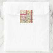 ミシガン州オタワの地図 スクエアシール (バッグ)