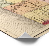 ミシガン州オタワの地図 ポスター (角)