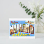 ミシガン州オランダからのヴィンテージ挨拶 ポストカード (スタンド正面)