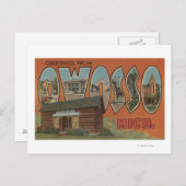 ミシガン州オーソス – ラージ・レター・シーン ポストカード (正面/裏面)