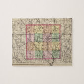 ミシガン州カラマズー郡の地図 ジグソーパズル (横)