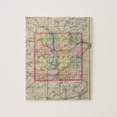 ミシガン州カラマズー郡の地図 ジグソーパズル (縦)