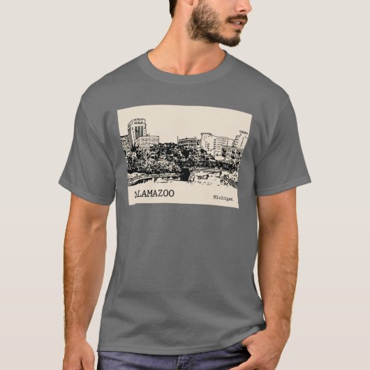 ミシガン州カラマズー オーバーサイズ Tシャツ (正面)