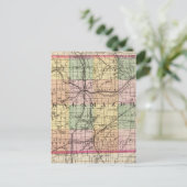 ミシガン州カーラマズー郡の地図 ポストカード (スタンド正面)